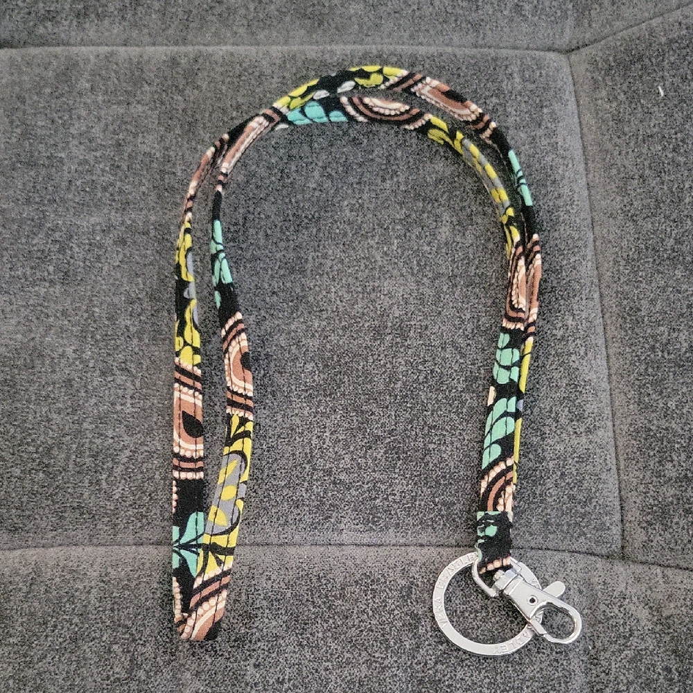 Vera Bradley Black and Yellow Key Card Holder